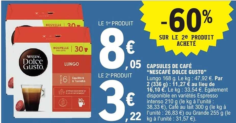 -60% SUR LE 2e PRODUIT ACHETÉ