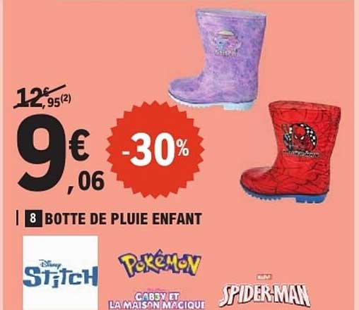 8 BOTTE DE PLUIE ENFANT