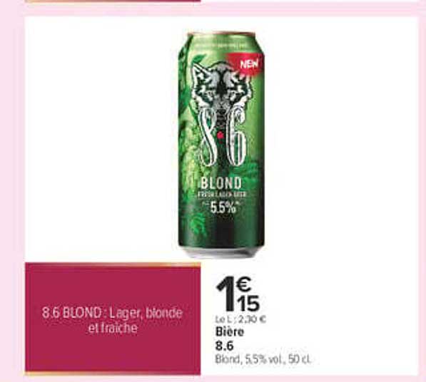 8.6 BLOND : Lager, blonde et fraîche