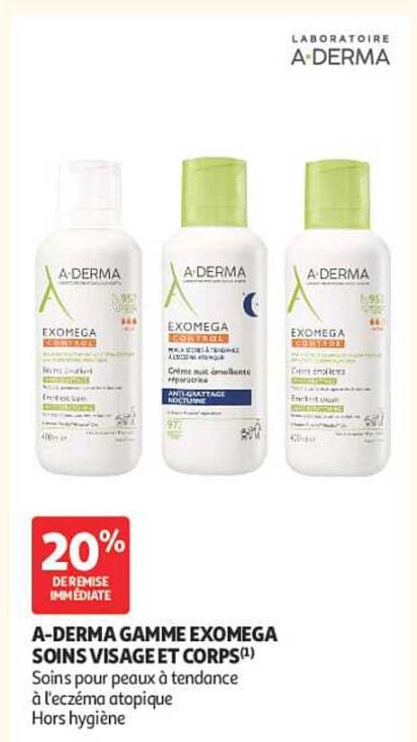 A-DERMA GAMME EXOMEGA SOINS VISAGE ET CORPS(1)
