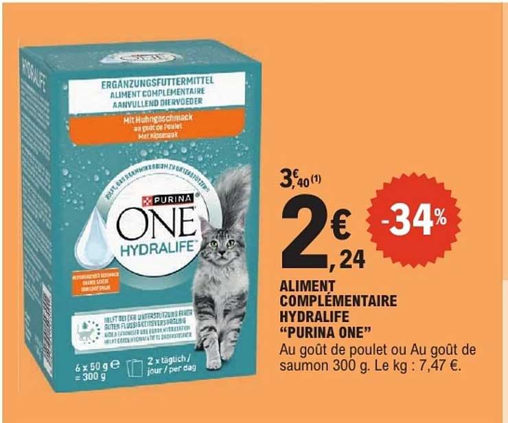 ALIMENT COMPLÉMENTAIRE HYDRALIFE “PURINA ONE”