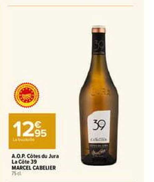A.O.P. Côtes du Jura La Côte 39 MARCEL CABELIER 75 cl