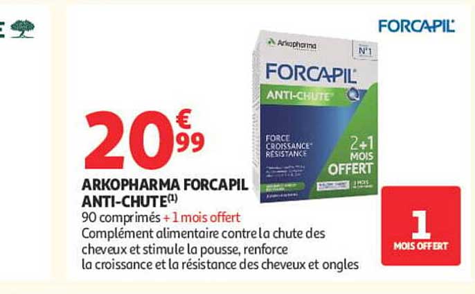 ARKOPHARMA FORCAPIL ANTI-CHUTE(*) 90 comprimés + 1 mois offert