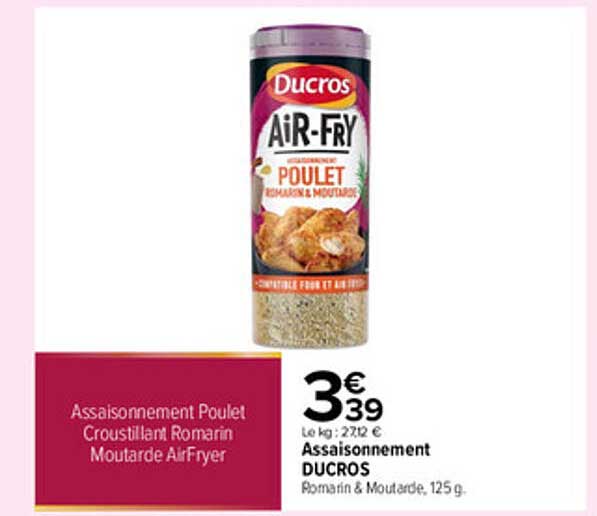 Assaisonnement Poulet Croustillant Romarin Moutarde AirFryer