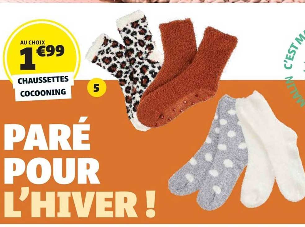 AU CHOIX 1€99 CHAUSSETTES COCOONING