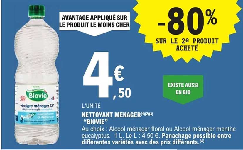 AVANTAGE APPLIQUÉ SUR LE PRODUIT LE MOINS CHER