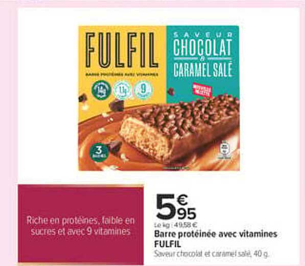 Barre protéinée avec vitamines FUEL