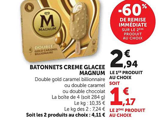 BATONNETS CREME GLACEE MAGNUM