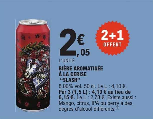 BIÈRE AROMATISÉE À LA CERISE "SLASH"