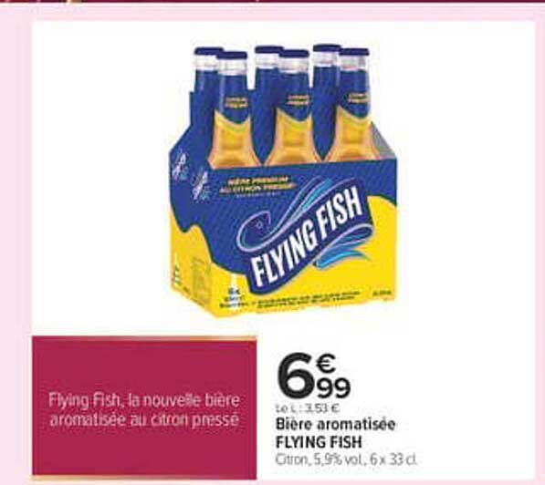 Bière aromatisée FLYING FISH Citron, 5,9% vol, 6x 33 cl