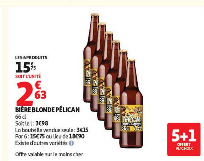 BIÈRE BLONDE PÉLICAN 66 cl