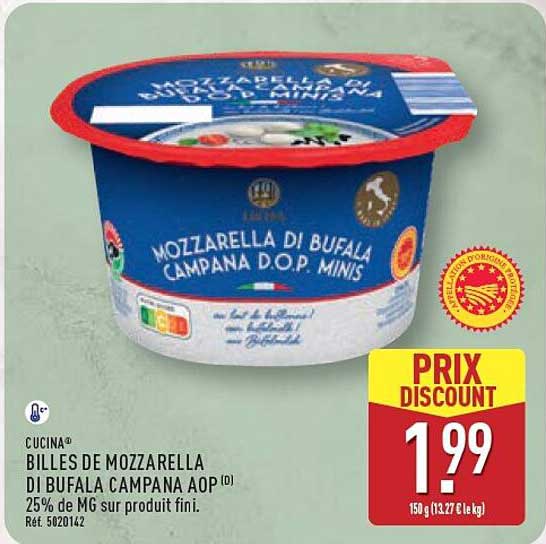 BILLES DE MOZZARELLA DI BUFALA CAMPANA AOP (D)
