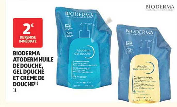 BIODERMA ATODERM HUILE DE DOUCHE, GEL DOUCHE ET CRÈME DE DOUCHE(1) 1L