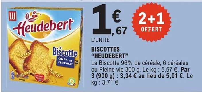 BISCOTTES "HEUDEBERT"