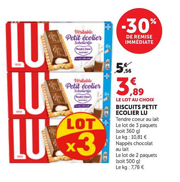 BISCUITS PETIT ECOLIER LU
