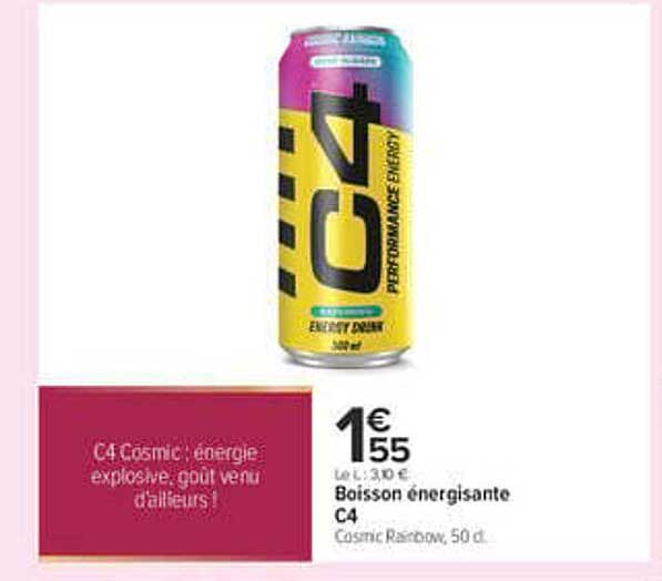 Boisson énergisante C4 Cosmic Rainbow, 50 cl
