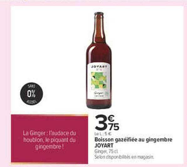 Boisson gazéifiée au gingembre JOYART