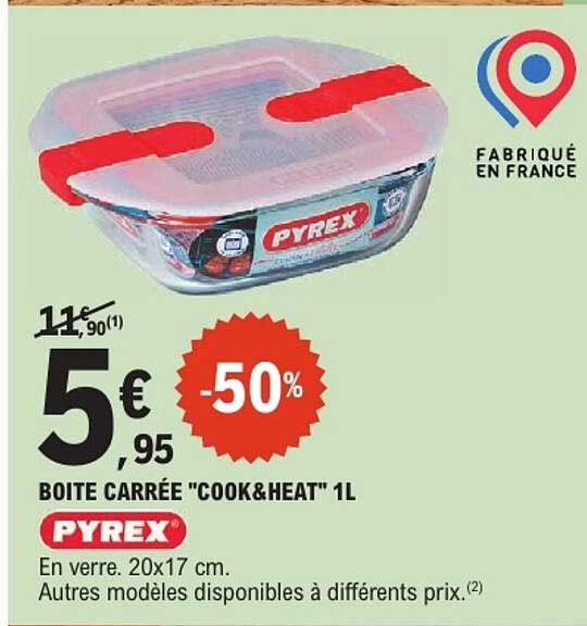 BOITE CARRÉE "COOK&HEAT" 1L