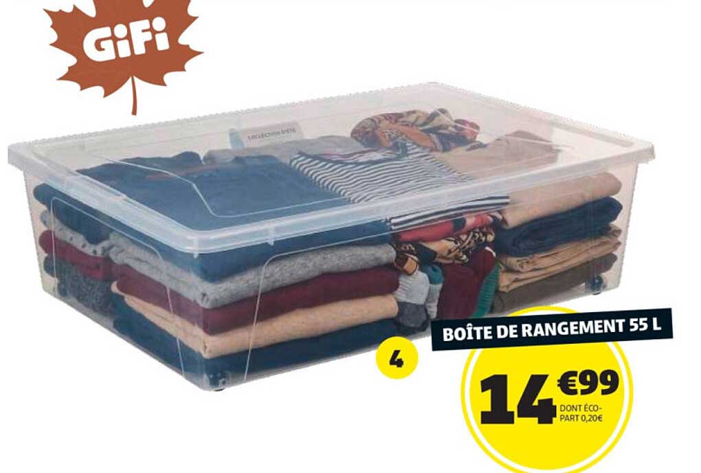BOÎTE DE RANGEMENT 55 L