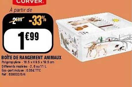 BOITE DE RANGEMENT ANIMAUX
