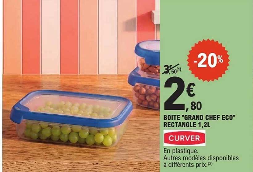 BOITE "GRAND CHEF ECO" RECTANGLE 1,2L