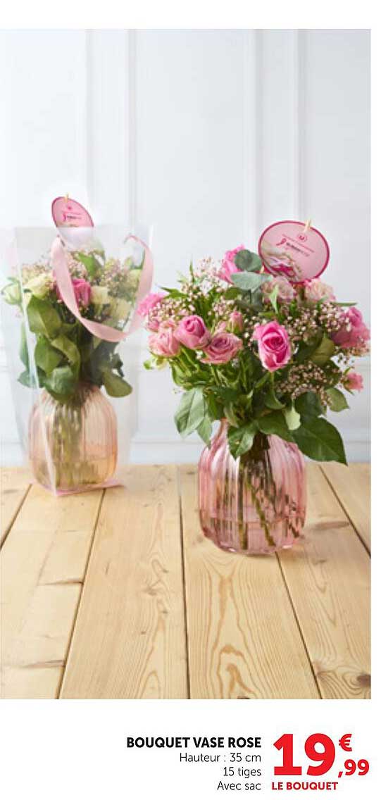BOUQUET VASE ROSE