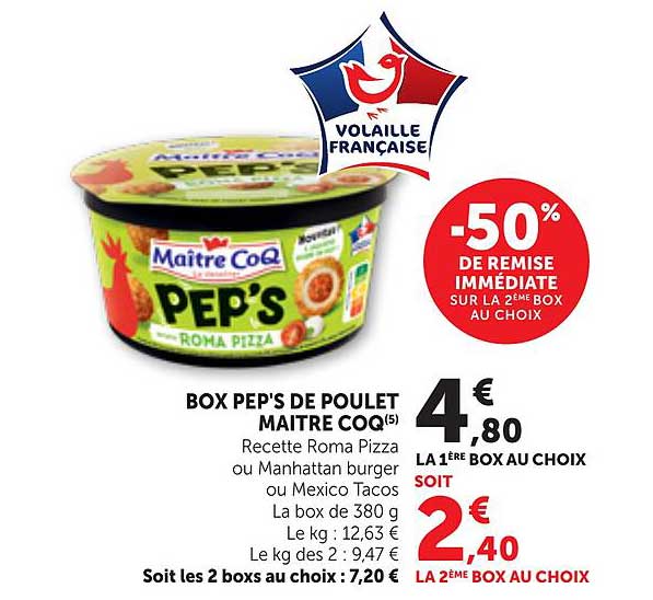 BOX PEP'S DE POULET MAITRE COQ