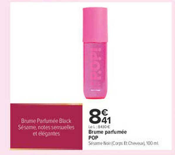Brume parfumée POP Sésame Noir (Corps Et Cheveux), 100 ml