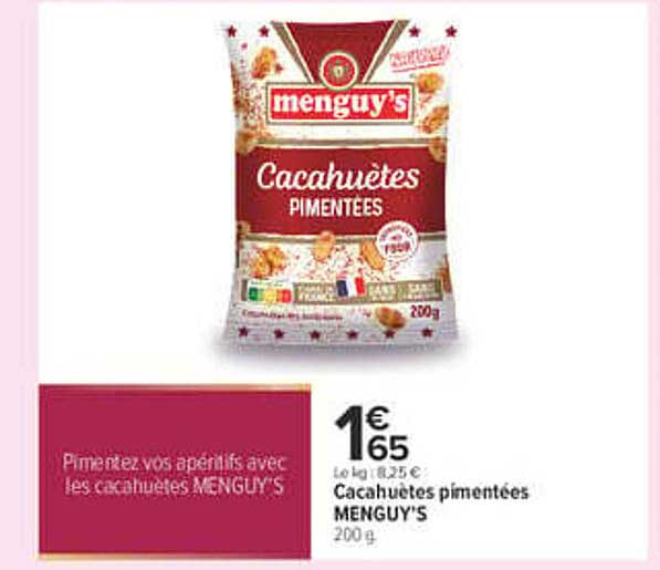 Cacahuètes pimentées MENGUY'S 200 g