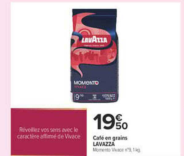Café en grains LAVAZZA Momento Vivace n°1,1 kg