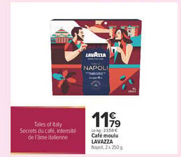Café moulu LAVAZZA Napoli, 2 x 250 g