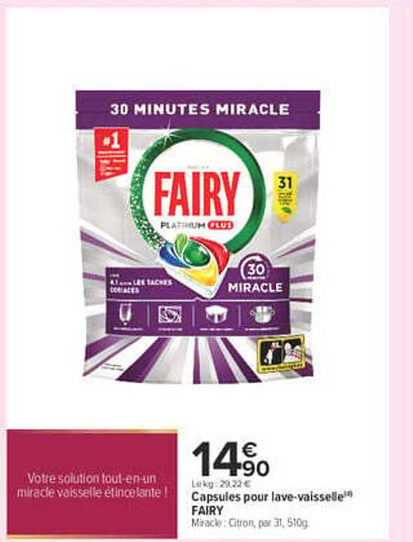Capsules pour lave-vaisselle FAIRY