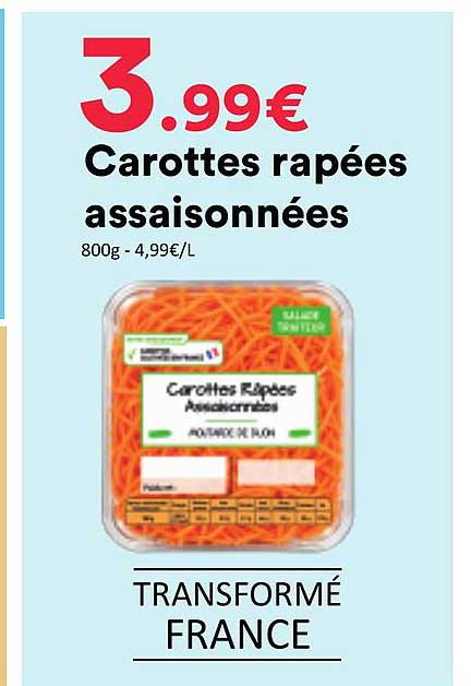 Carottes rapées assaisonnées
