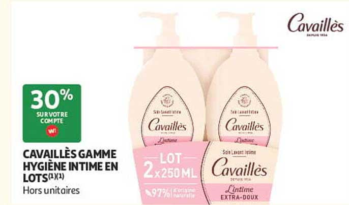 CAVAILLÈS GAMME HYGIÈNE INTIME EN LOTS(1)(1)