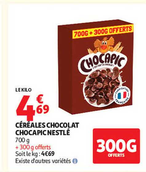 CÉRÉALES CHOCOLAT CHOCAPIC NESTLÉ