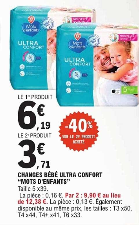 CHANGES BÉBÉ ULTRA CONFORT "MOTS D'ENFANTS"
