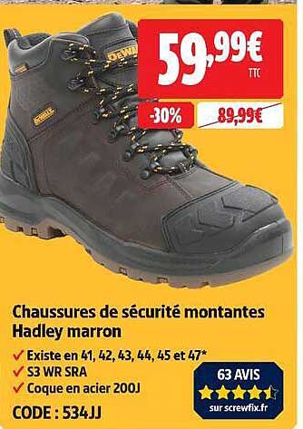 Chaussures de sécurité montantes Hadley marron