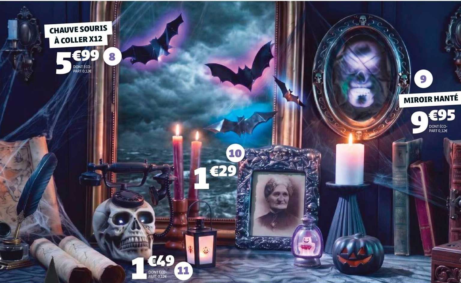 CHAUVE SOURIS À COLLER X12