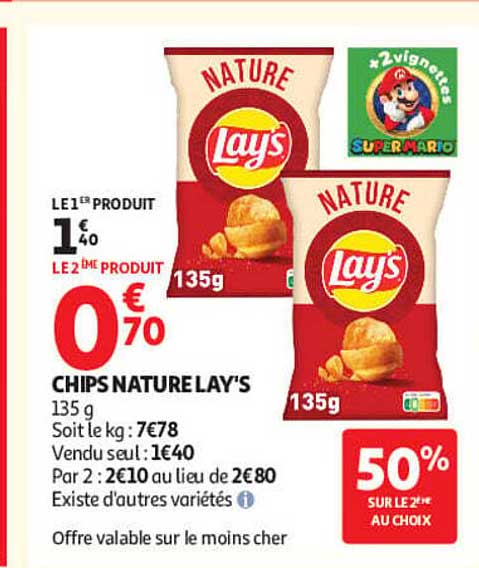 CHIPS NATURE LAY'S 135 g