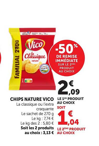 CHIPS NATURE VICO La classique ou l’extra craquante