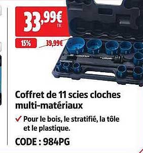 Coffret de 11 scies cloches multi-matériaux