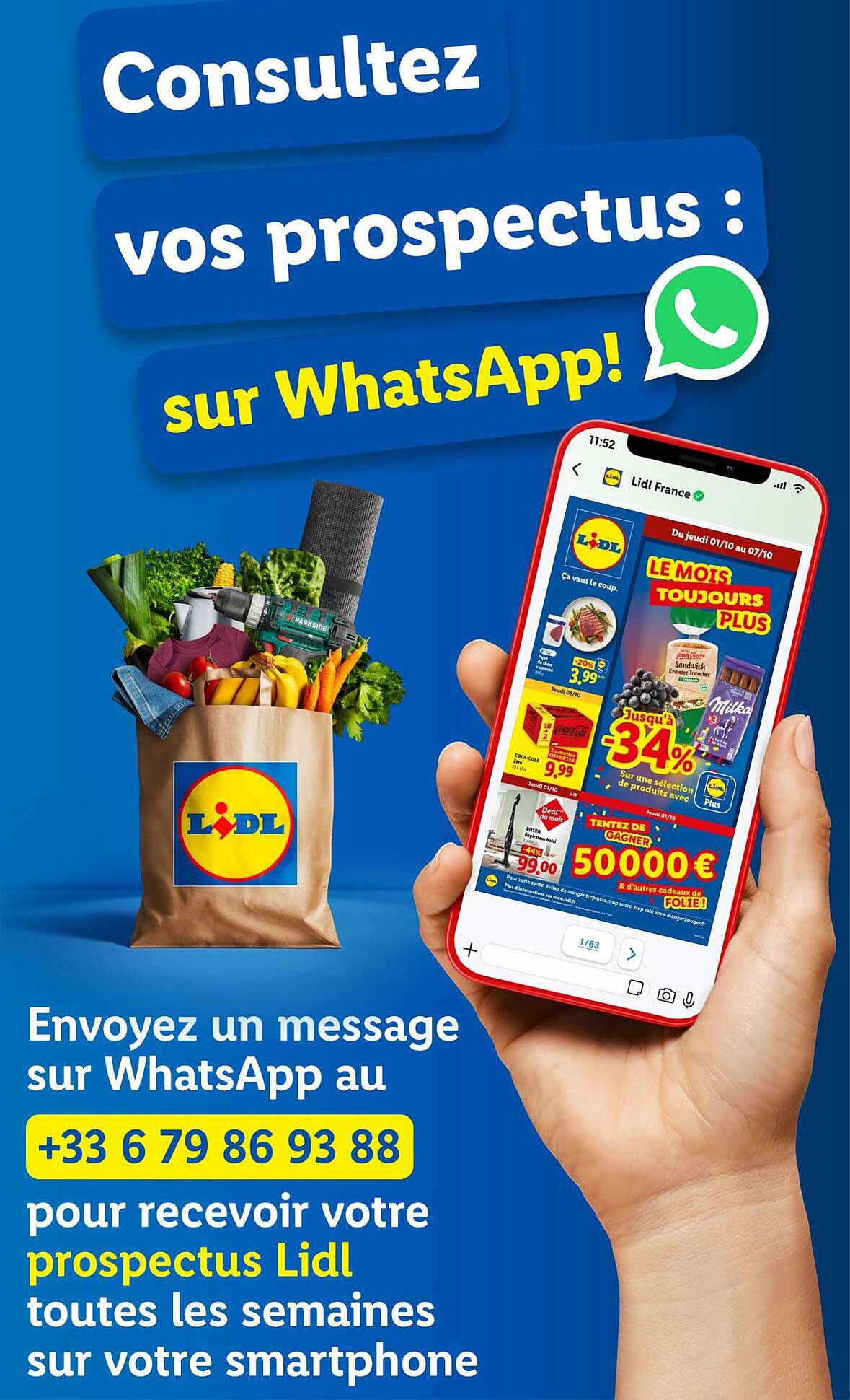 Consultez vos prospectus : sur WhatsApp!