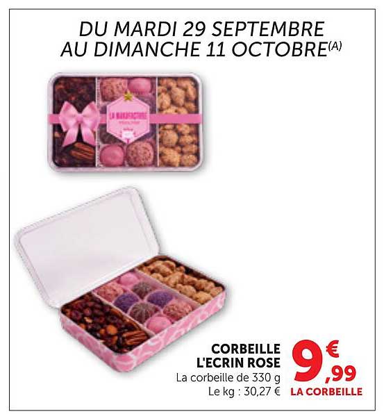 CORBEILLE L'ECRIN ROSE