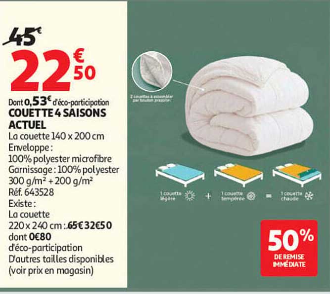 COUETTE 4 SAISONS ACTUEL