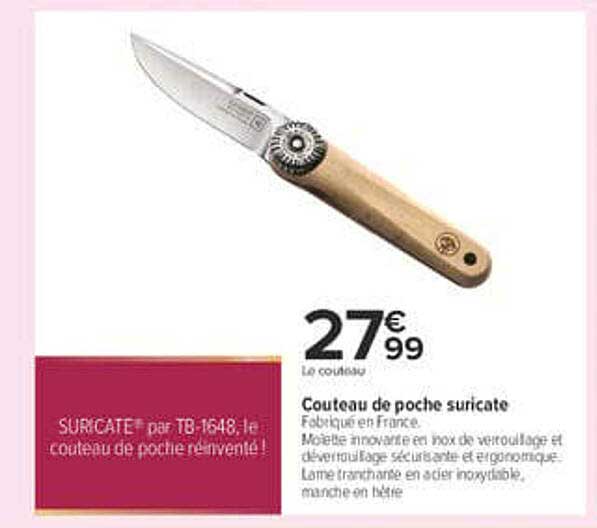 Couteau de poche suricate