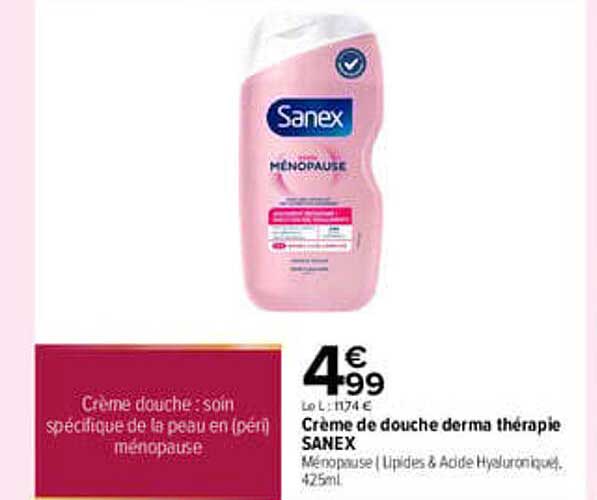 Crème de douche derma thérapie SANEX