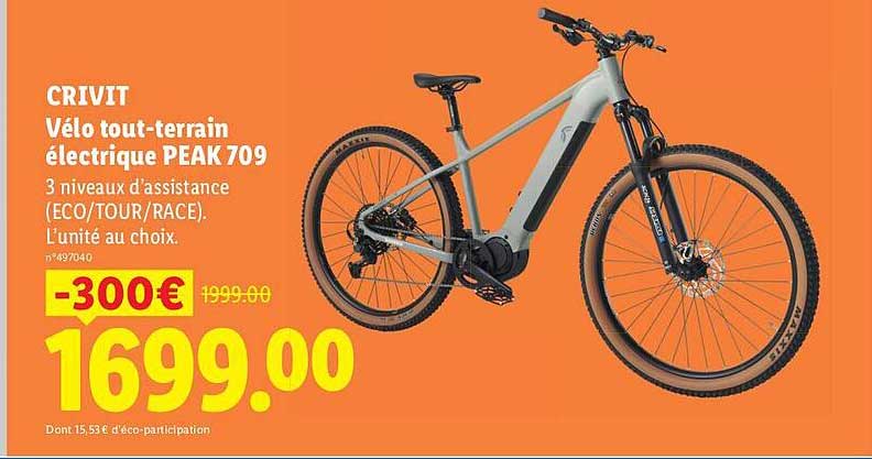 CRIVIT Vélo tout-terrain électrique PEAK 709