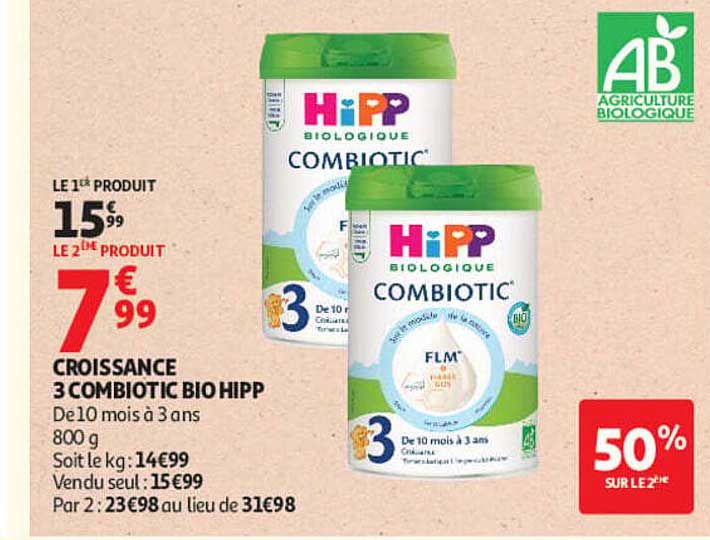 CROISSANCE 3 COMBIOTIC BIO HIPP