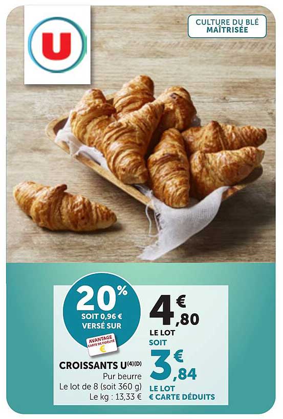 CROISSANTS U(4)(D) Pur beurre