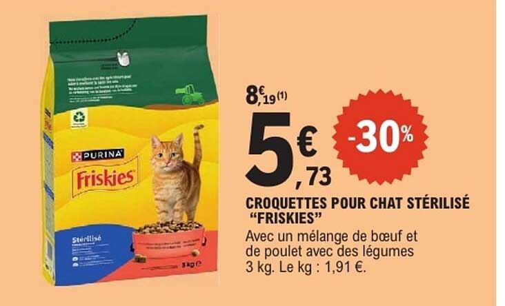 CROQUETTES POUR CHAT STÉRILISÉ “FRISKIES”